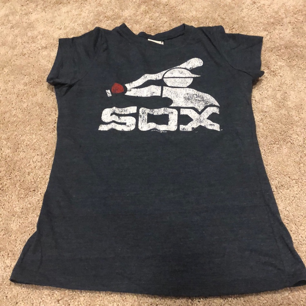 Grayish Blue Cap Sleeve Sox TShirt
